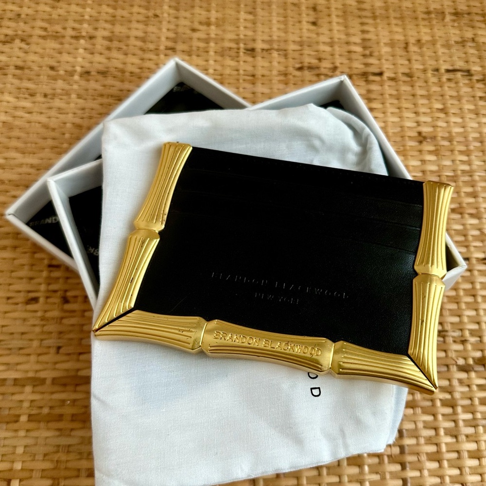 Like New Bamboo B Brandon Blackwood Cardholder